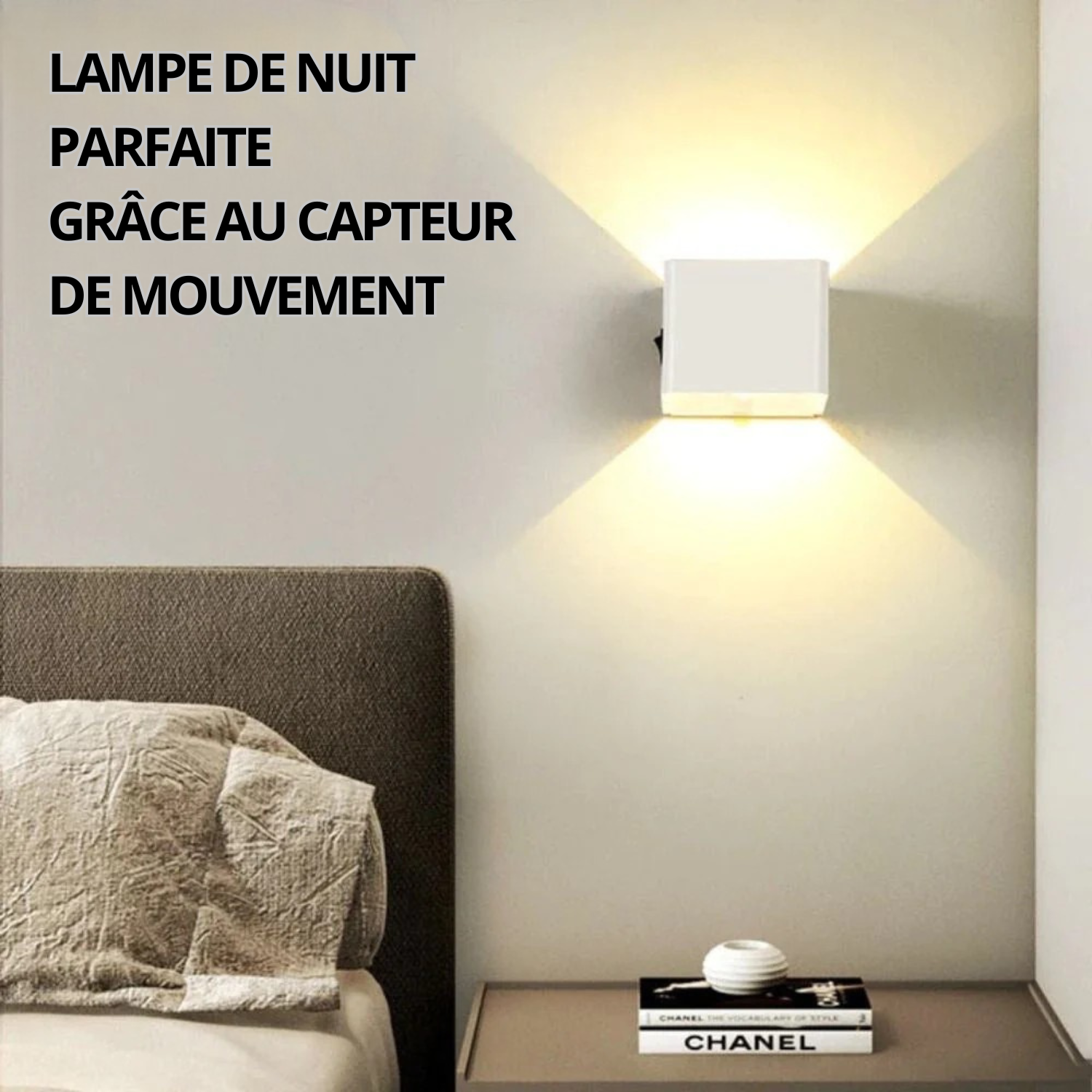 LuminaCube - Lampe Murale sans Fil et Luxueuse - Steloria™