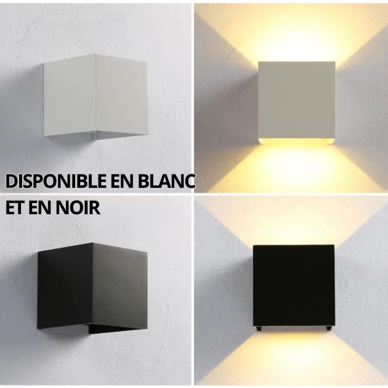 LuminaCube - Lampe Murale sans Fil et Luxueuse - Steloria™