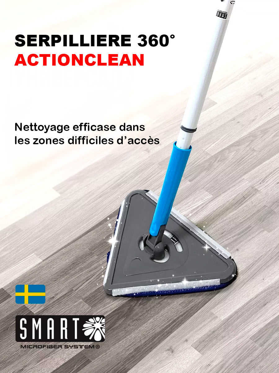 BALAI DE NETTOYAGE TRIANGULAIRE 360° | ACTIONCLEAN